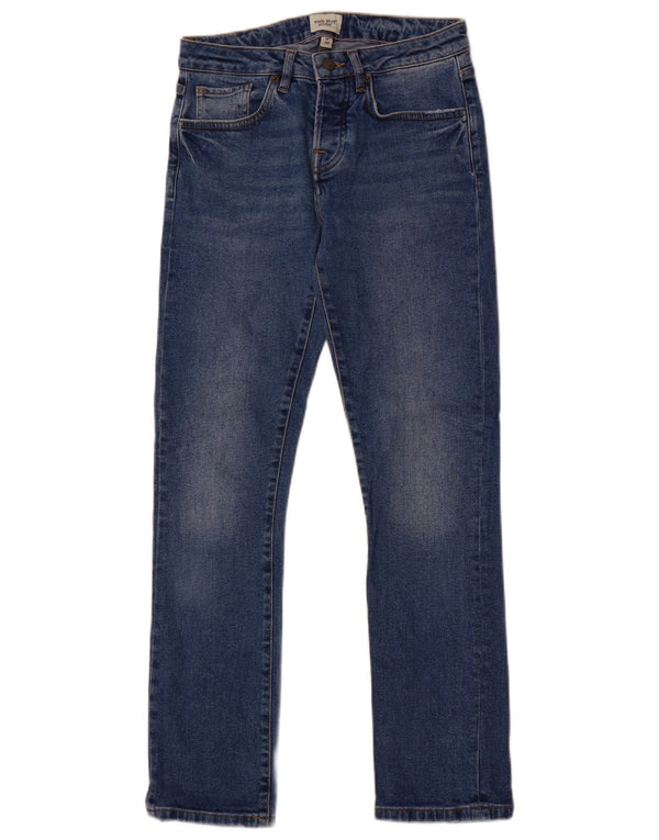 White Stuff Womens Boyfriend Straight Jeans UK 6 XS W26 L29 Blue Cotton