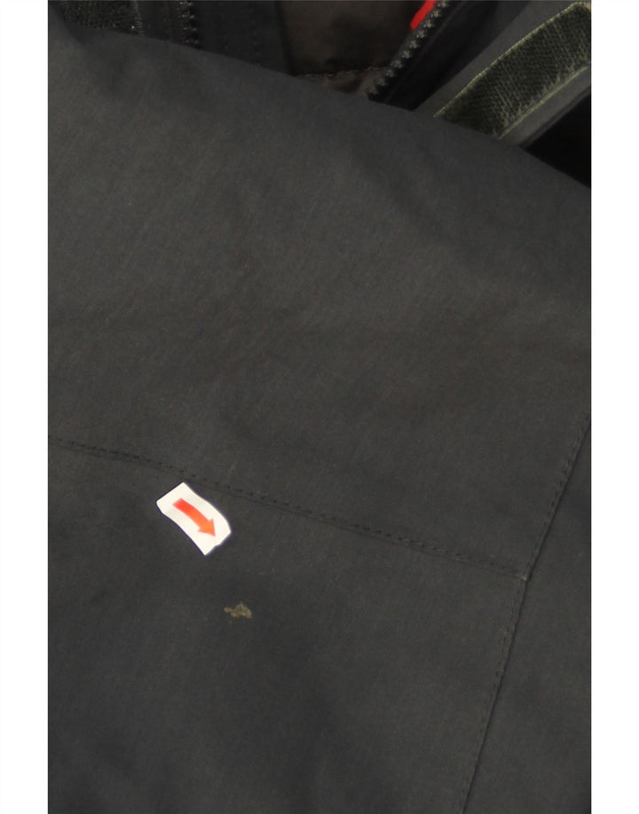 The North Face Mens Hooded Parka Jacket UK 38 Medium Navy Blue Polyester