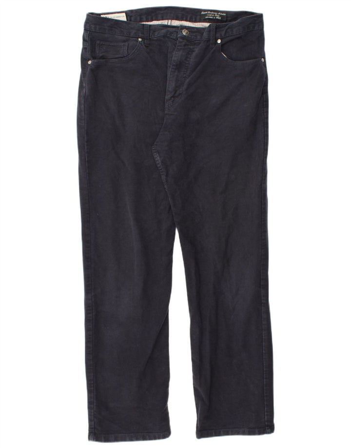 Marks & Spencer Mens Blue Harbour Casual Trousers W36 L31 Navy Blue