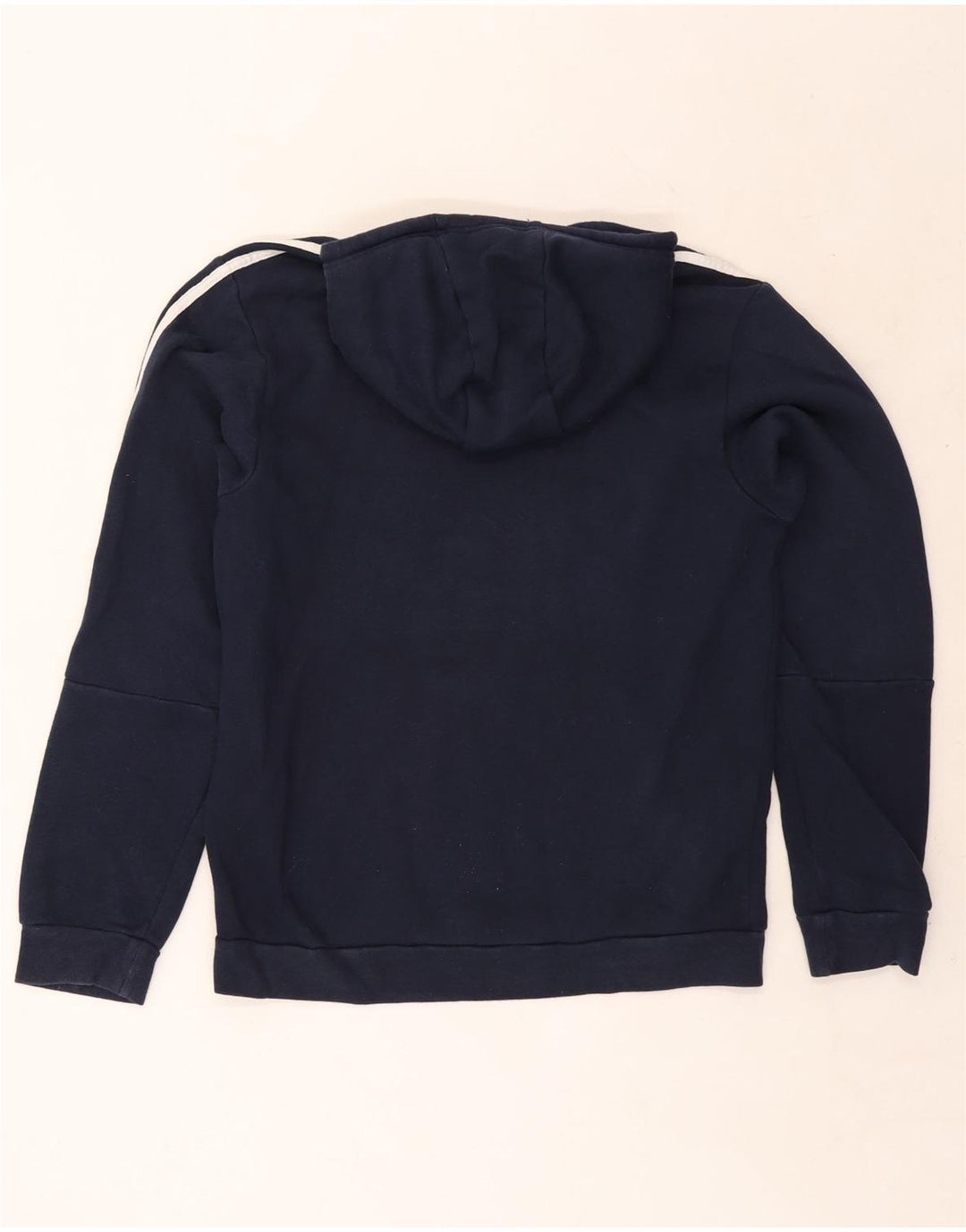 Adidas Mens Hoodie Jumper Medium Navy Blue Cotton