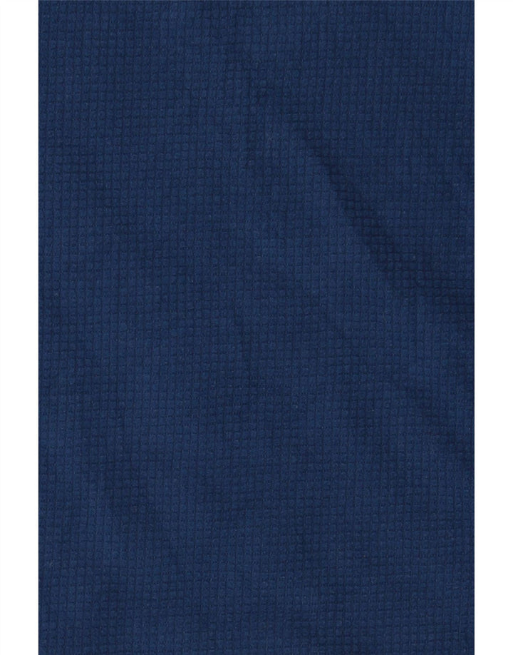 The North Face Mens Zip Neck Fleece Jumper Medium Navy Blue Polyester