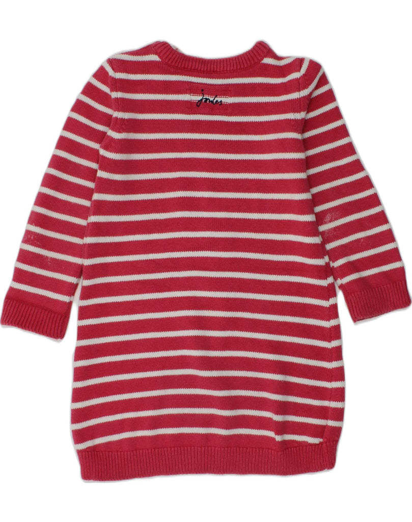 JOULES Baby Girls Graphic Jumper Dress 18-24 Months Red Striped Cotton | Vintage Joules | Thrift | Second-Hand Joules | Used Clothing | Messina Hembry 