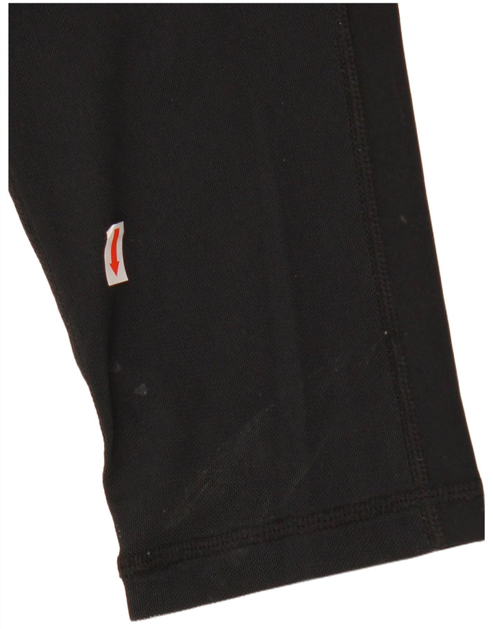 NIKE Womens Dri Fit Graphic Capri Leggings UK 12 Medium  Black Polyester
