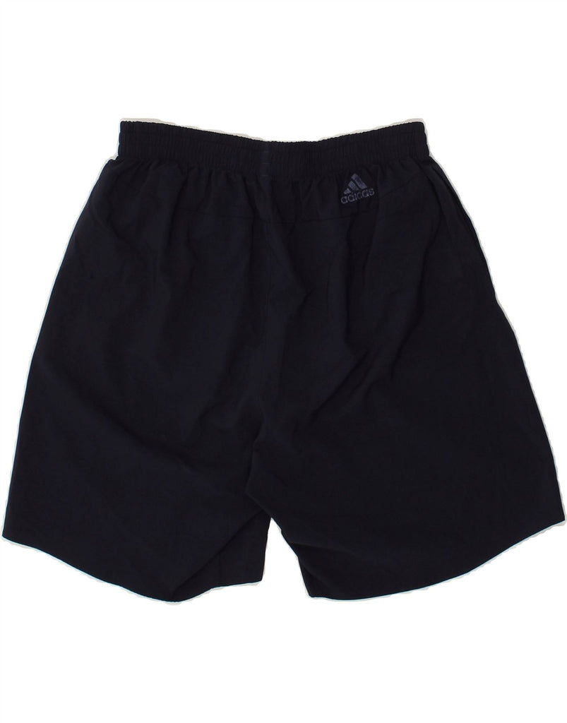 ADIDAS Mens Climalite Graphic Sport Shorts Medium Navy Blue Polyester | Vintage Adidas | Thrift | Second-Hand Adidas | Used Clothing | Messina Hembry 