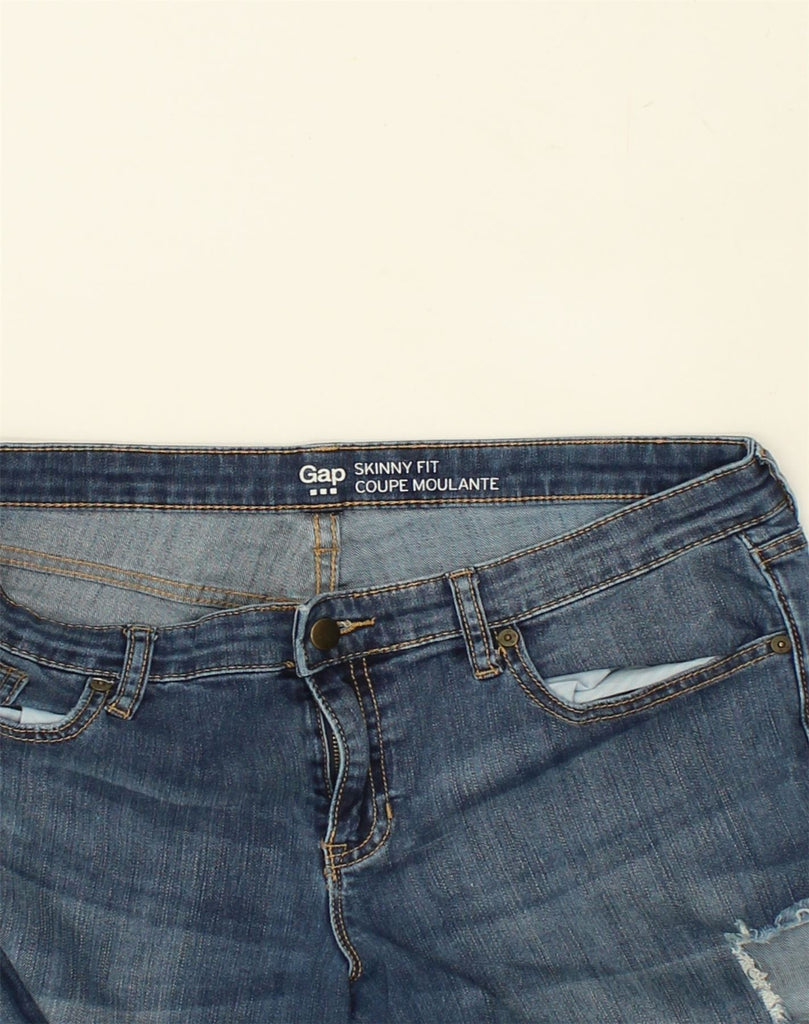 GAP Womens Distressed Skinny Jeans W32 L29 Blue Cotton | Vintage Gap | Thrift | Second-Hand Gap | Used Clothing | Messina Hembry 