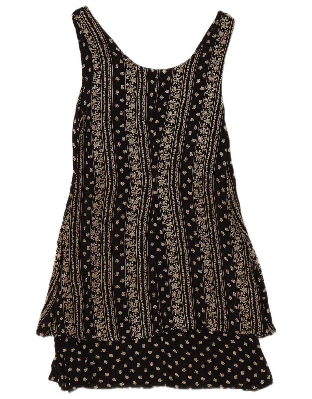 IKO Womens Sleeveless Tunic Dress IT 42 Medium Black Striped