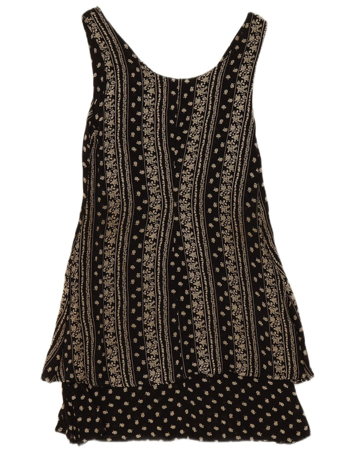 IKO Womens Sleeveless Tunic Dress IT 42 Medium Black Striped