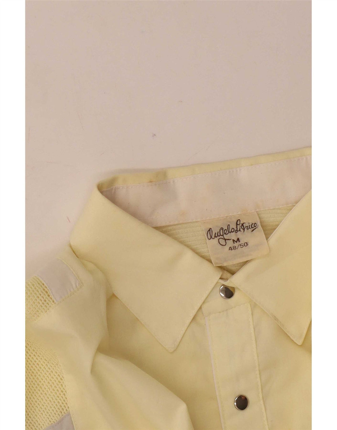 Angelo Litrico Mens Pullover Shirt IT 48/50 Medium Yellow Striped