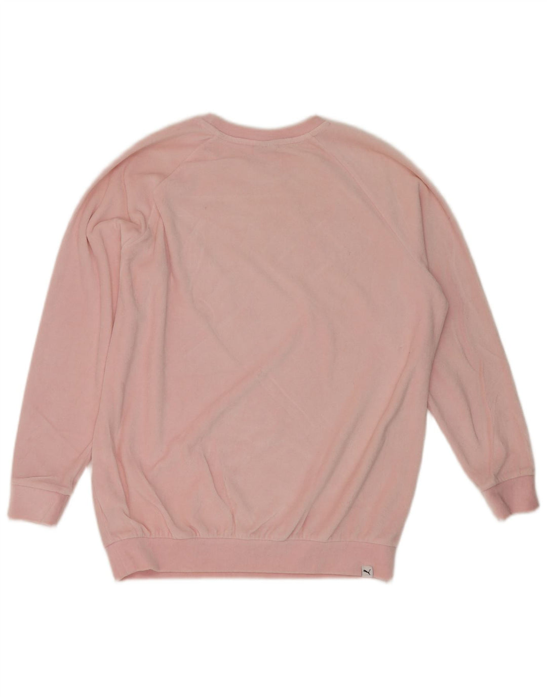 Puma Womens Graphic Oversized Sweatshirt Jumper UK 14 Large Pink Cotton