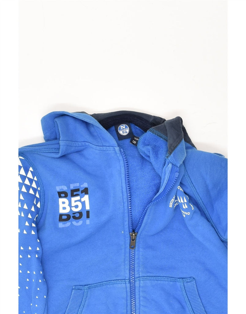 NORTH SAILS Boys Barcolana 51 Graphic Zip Hoodie Sweater 7-8 Years Blue | Vintage North Sails | Thrift | Second-Hand North Sails | Used Clothing | Messina Hembry 