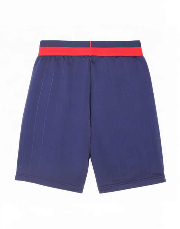 Adidas Boys FC Bayern Munchen Sport Shorts 9-10 Years Navy Blue Striped