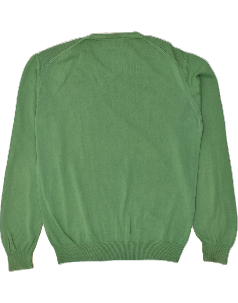 KAPPA Mens V-Neck Jumper Sweater Large Green Cotton | Vintage Kappa | Thrift | Second-Hand Kappa | Used Clothing | Messina Hembry 