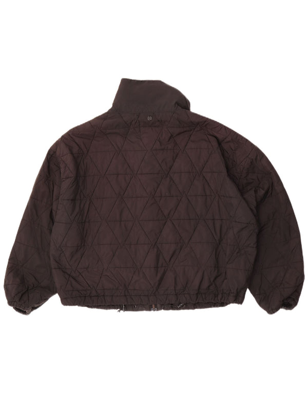 Scotch & Soda Womens Oversized Quilted Jacket UK 10 Small Black Polyester