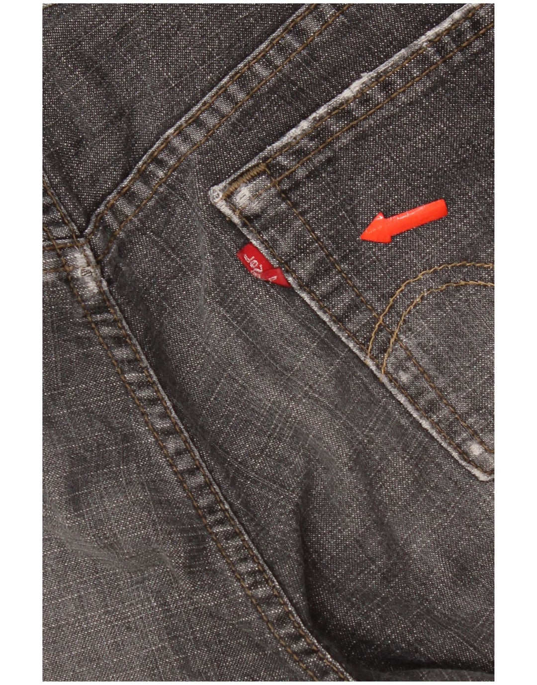 Levi's Womens 505 Distressed Straight Jeans US 6 Medium W30 L32 Grey