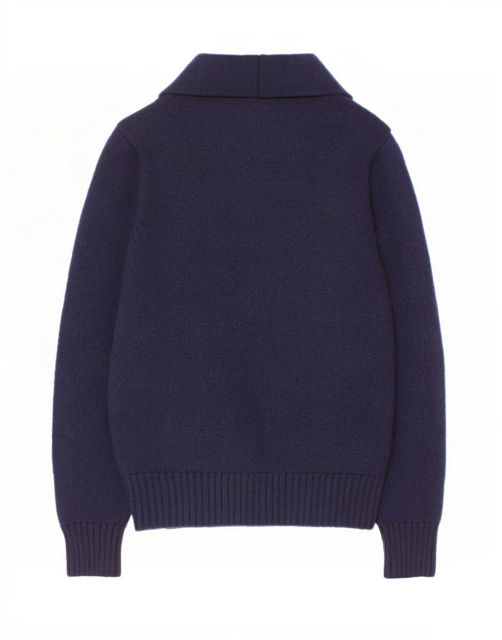 Fay Boys Cardigan Sweater 9-10 Years Navy Blue Wool