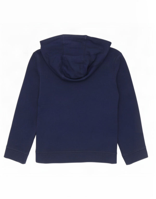 Nike Boys Zip Hoodie Sweater 6-7 Years XS Navy Blue Cotton