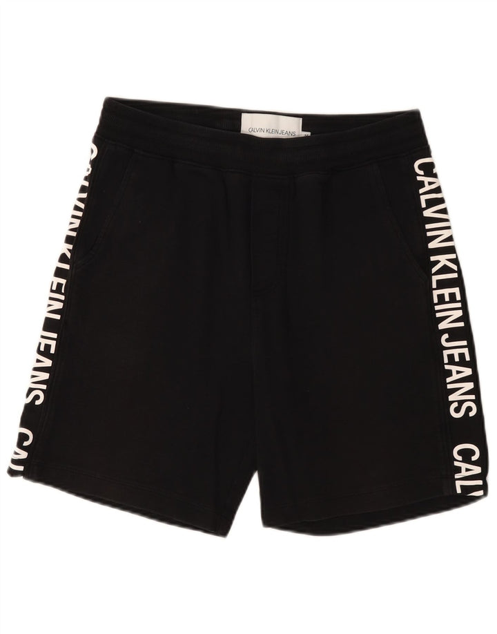 Calvin Klein Mens Graphic Sport Shorts Medium Black Cotton