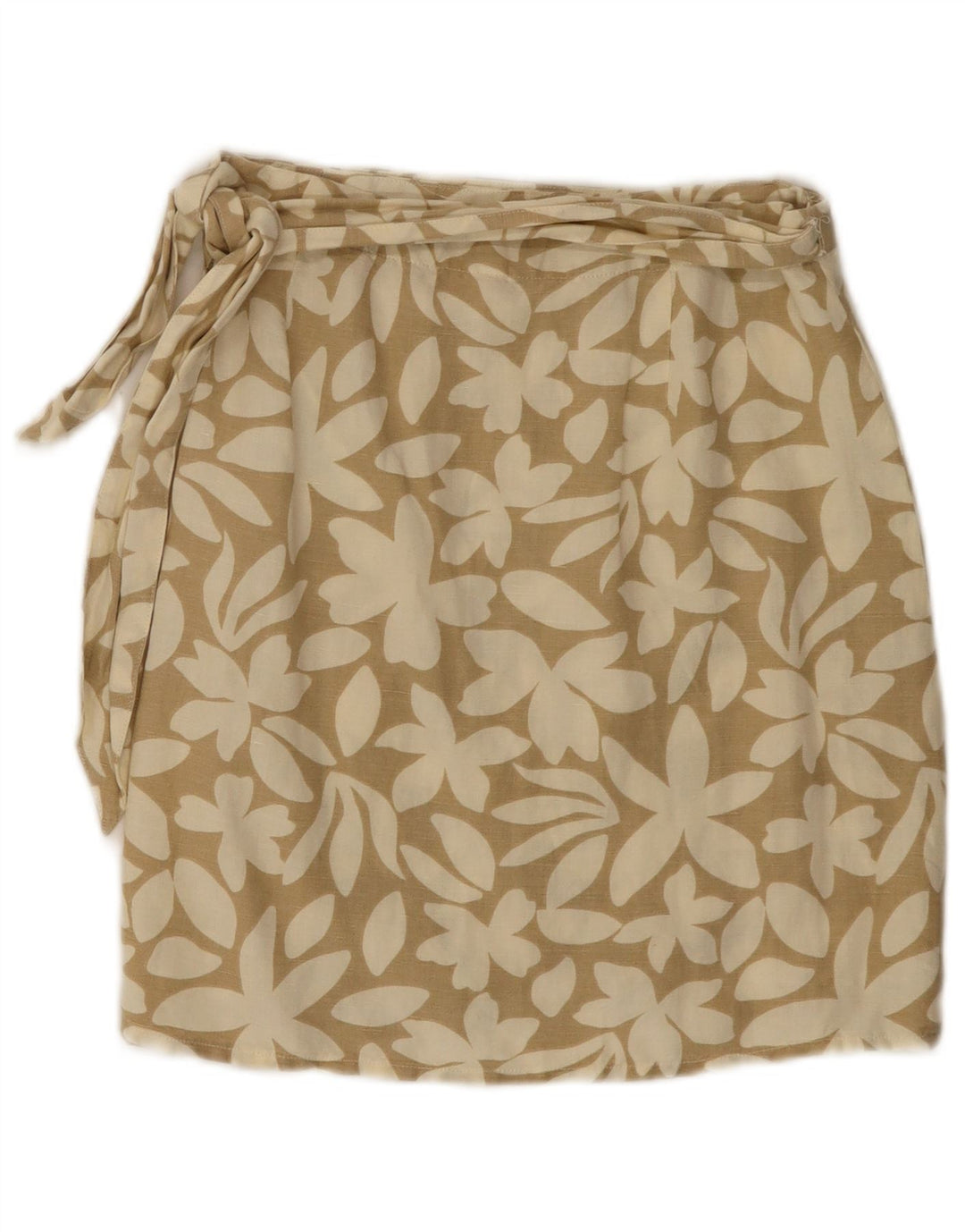 RIP CURL Womens Wrap Skirt Small W26 Beige Floral Linen