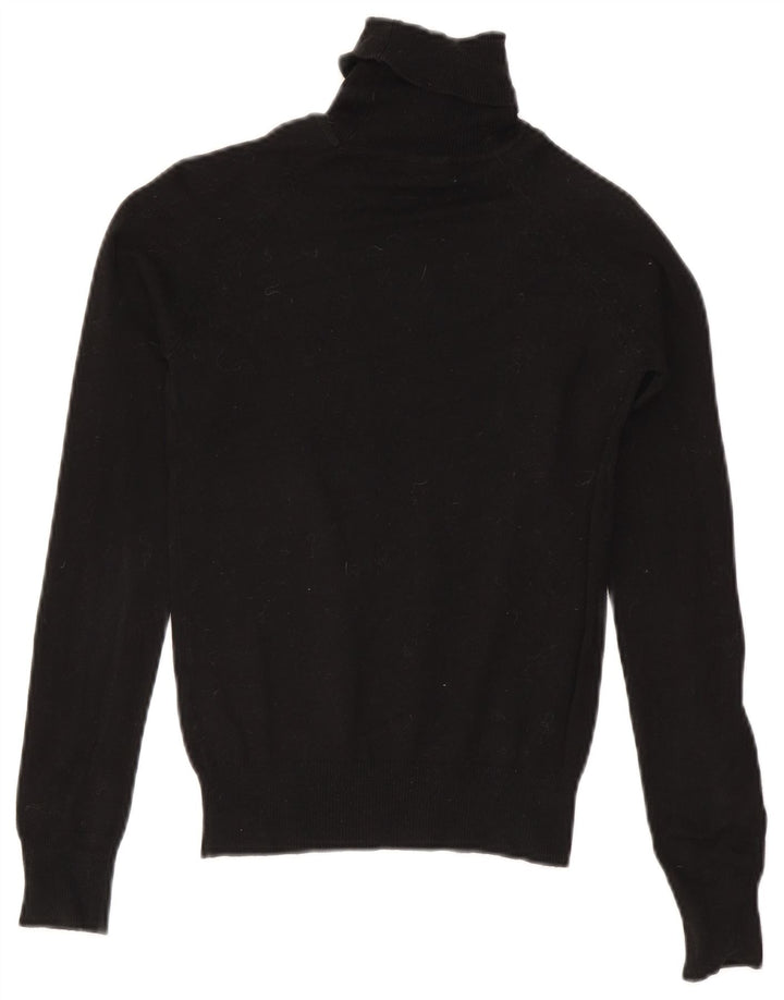 Zara Womens Roll Neck Jumper Sweater UK 8 Small Black