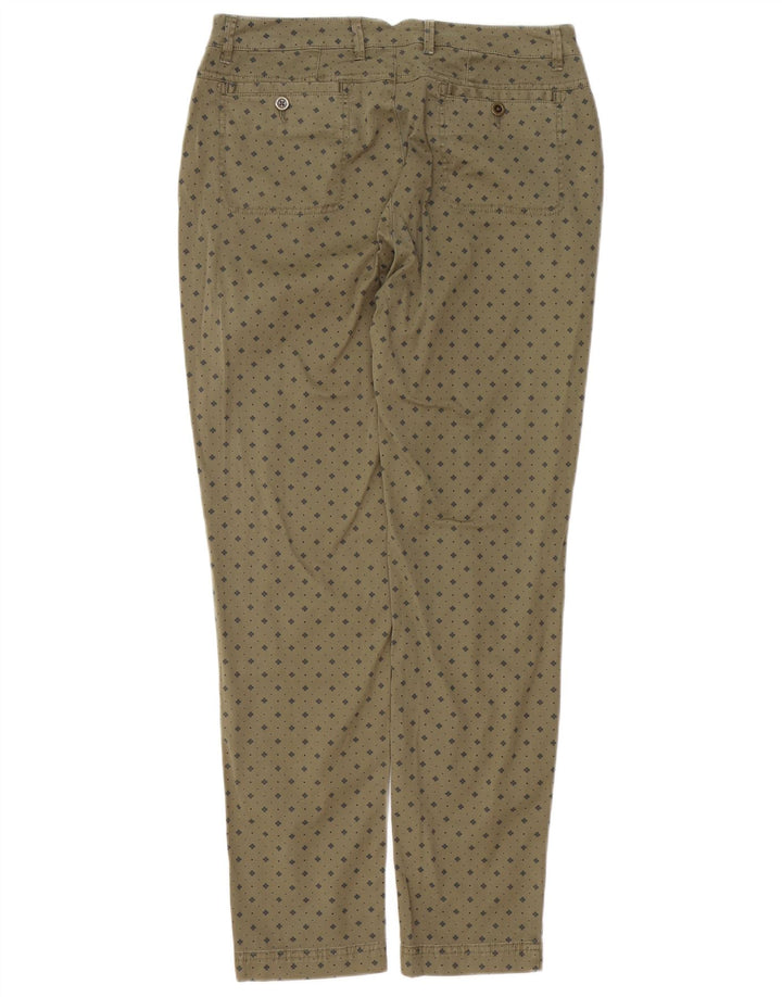 ORVIS Womens Slim Casual Trousers US 8 Medium W30 L29 Khaki Spotted Cotton