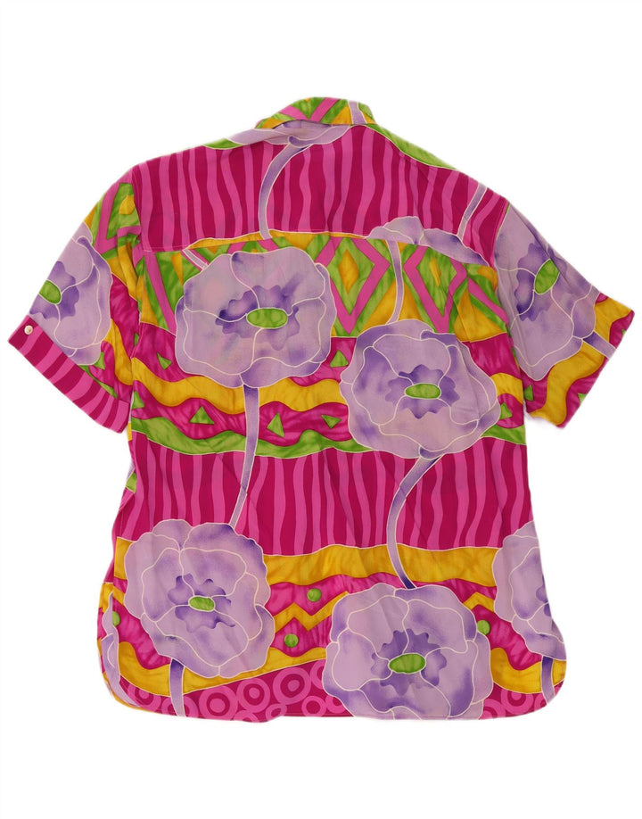 Mario Pucci Cecconi Womens Longline Shirt IT 44 Medium Multicoloured Floral