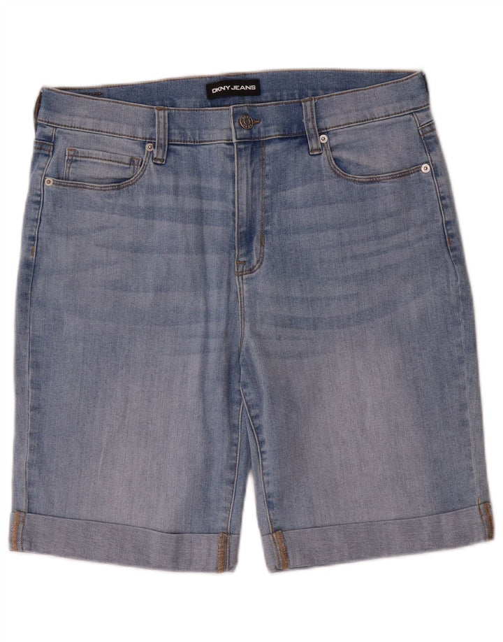 Dkny Womens Denim Shorts US 14 XL W32 Blue Cotton