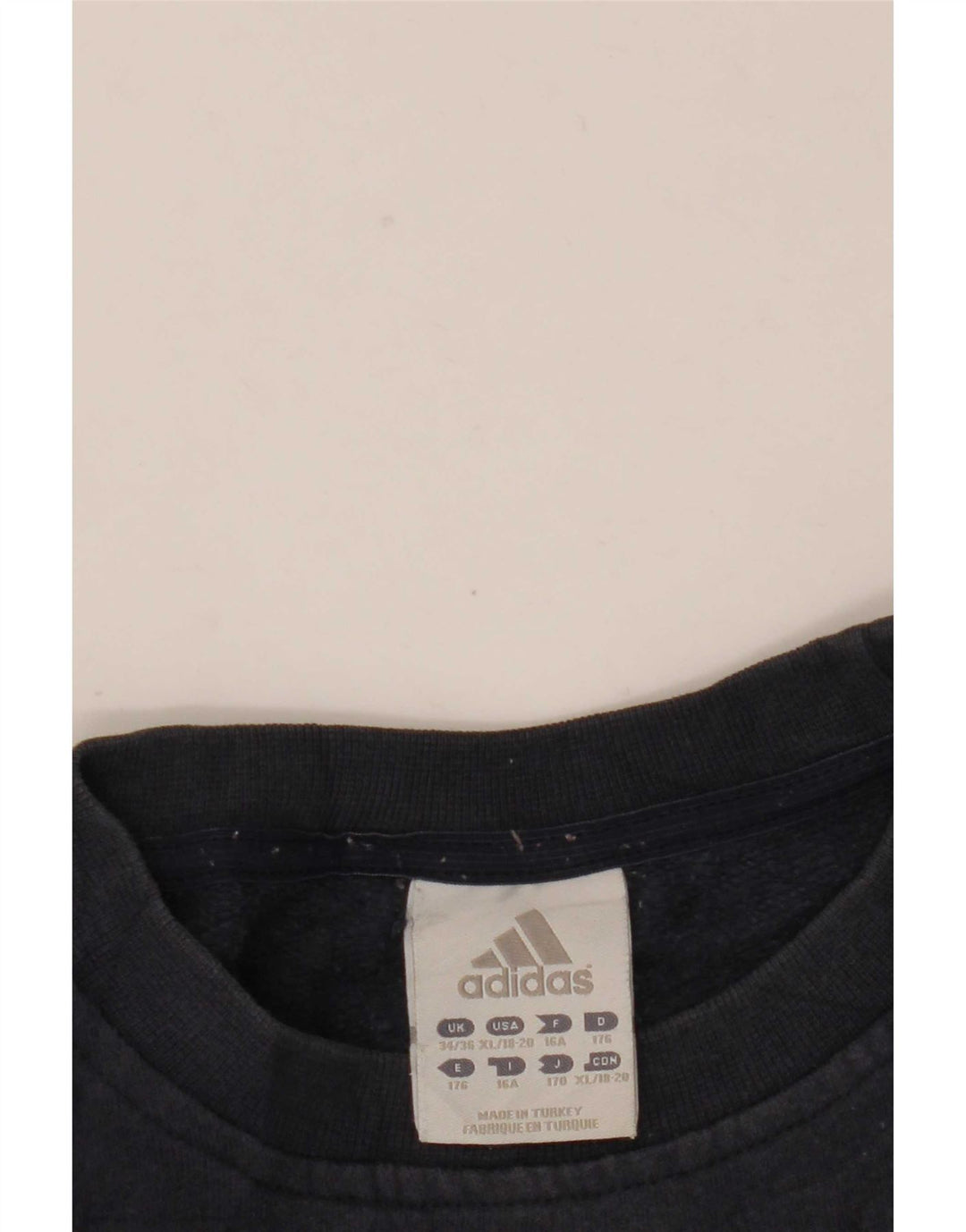Adidas Boys Graphic Sweatshirt Jumper 15-16 Years Navy Blue