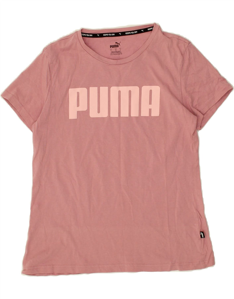 PUMA Womens Graphic T-Shirt Top UK 14 Large Pink | Vintage Puma | Thrift | Second-Hand Puma | Used Clothing | Messina Hembry 