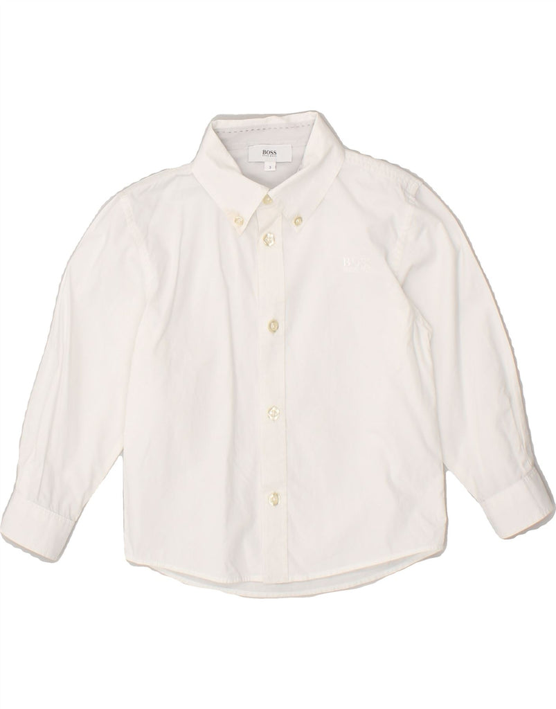 HUGO BOSS Boys Shirt 2-3 Years White | Vintage Hugo Boss | Thrift | Second-Hand Hugo Boss | Used Clothing | Messina Hembry 