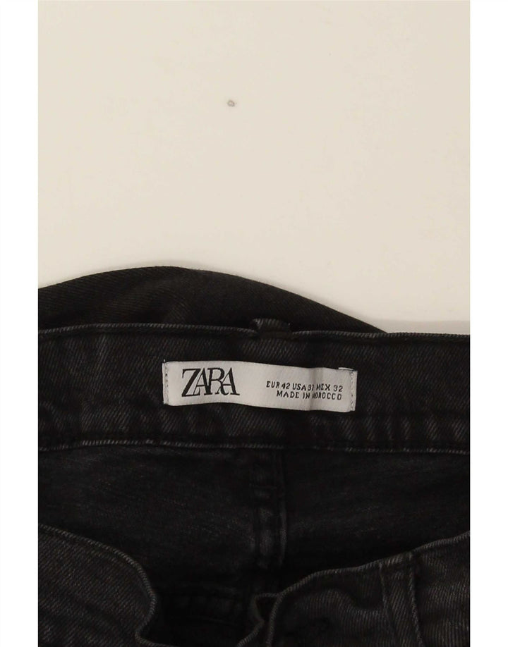 Zara Mens Slim Jeans EU 42 Large W32 L30 Black Cotton