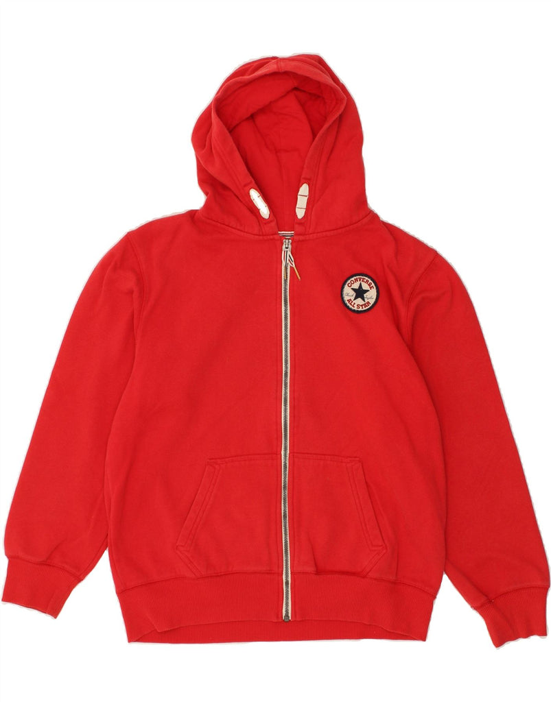 CONVERSE Boys Zip Hoodie Sweater 13-14 Years XL  Red Cotton | Vintage Converse | Thrift | Second-Hand Converse | Used Clothing | Messina Hembry 