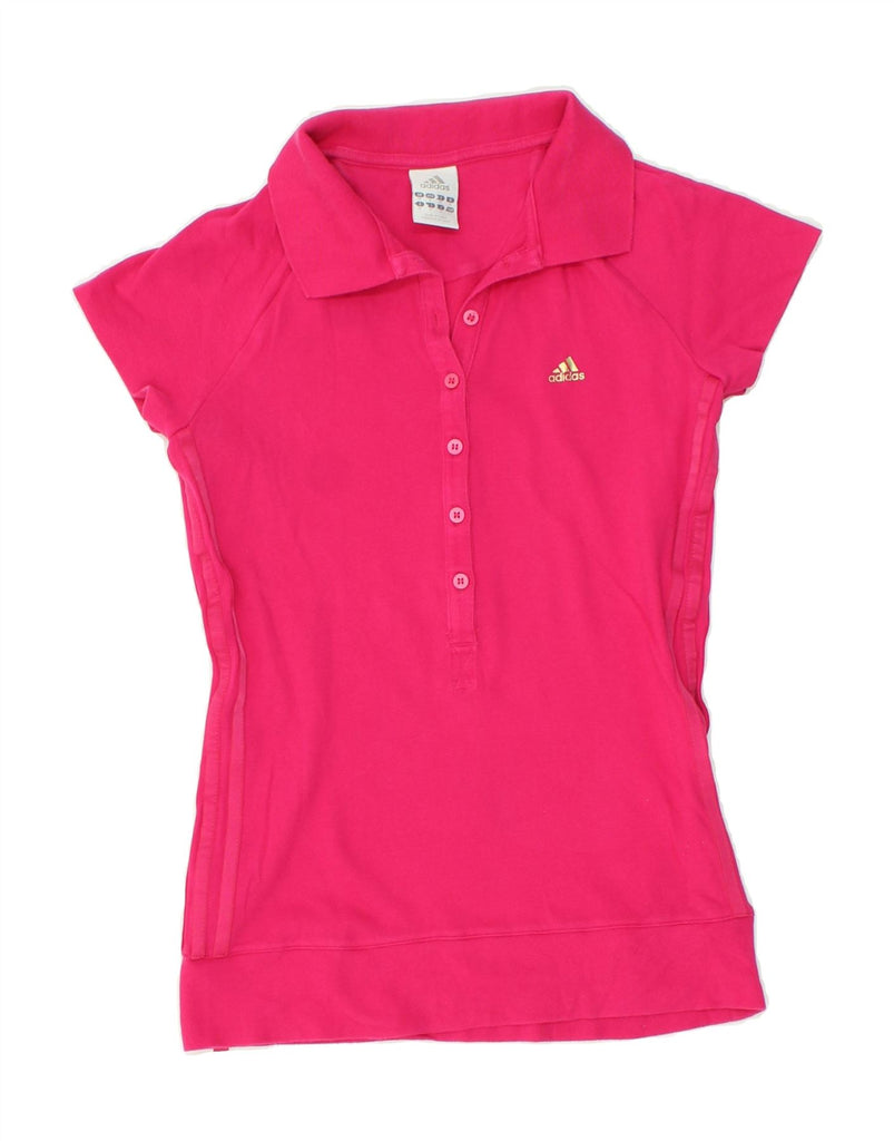 ADIDAS Womens Polo Shirt UK 10 Small  Pink | Vintage Adidas | Thrift | Second-Hand Adidas | Used Clothing | Messina Hembry 