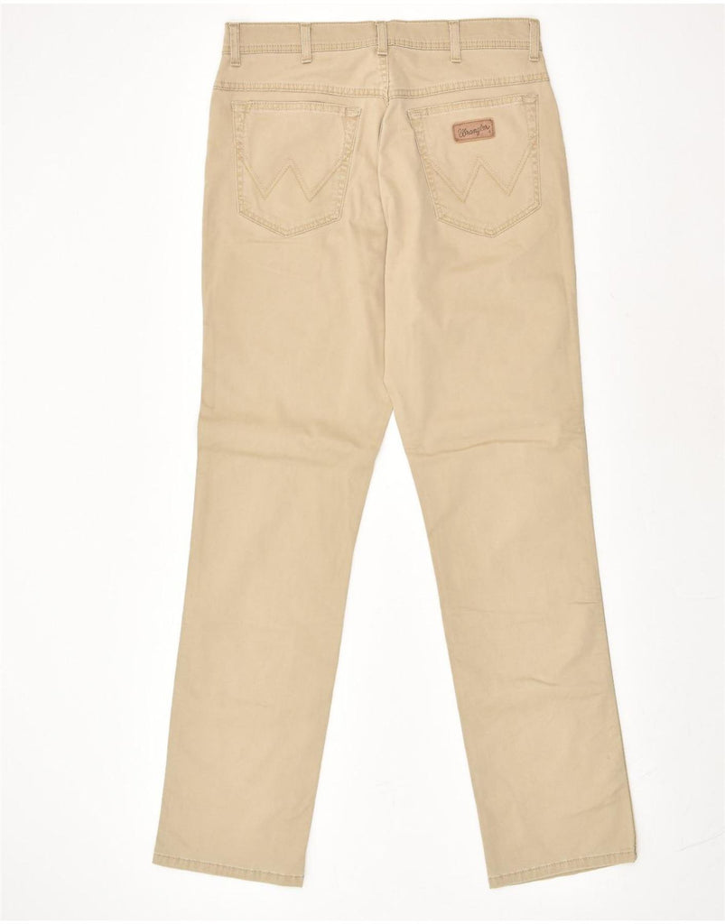 WRANGLER Mens Texas Stretch Slim Casual Trousers W34 L34 Beige Cotton | Vintage Wrangler | Thrift | Second-Hand Wrangler | Used Clothing | Messina Hembry 