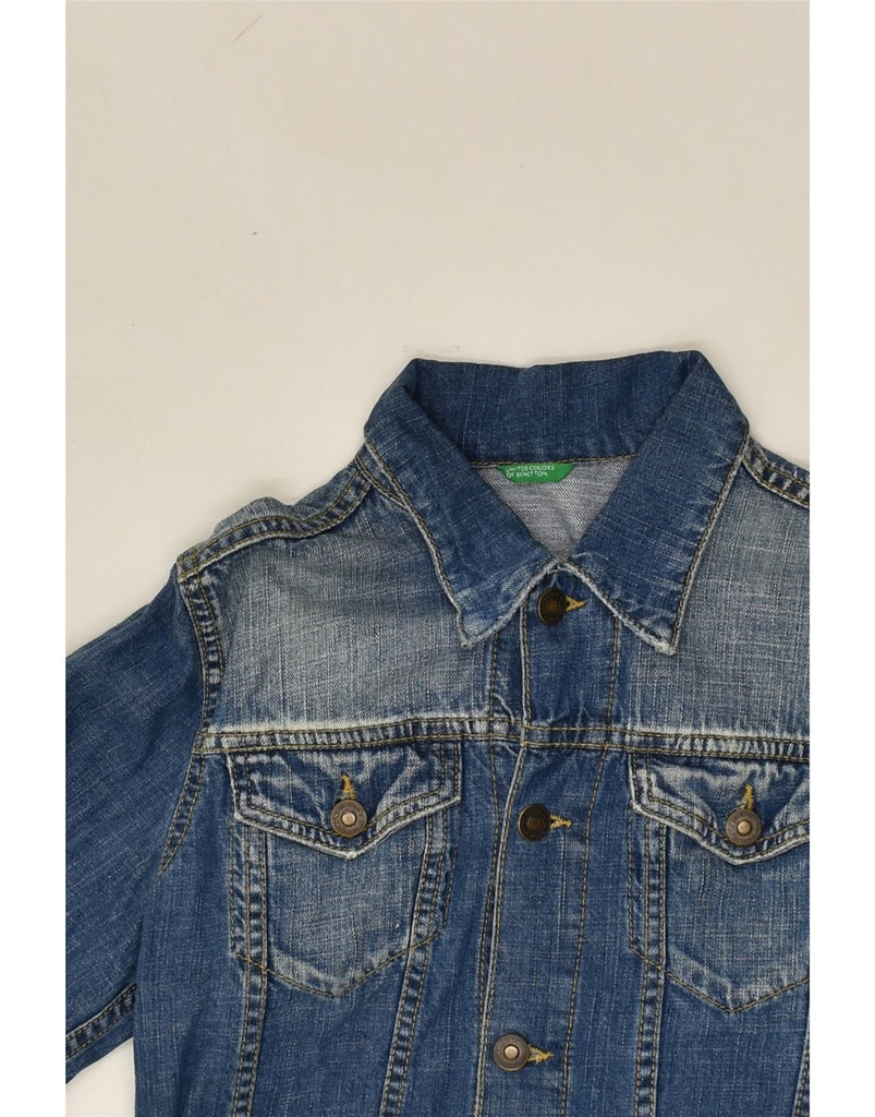 BENETTON Girls Denim Jacket 11-12 Years XL Blue Cotton | Vintage Benetton | Thrift | Second-Hand Benetton | Used Clothing | Messina Hembry 