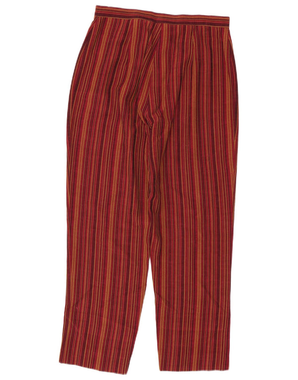 I Gabbiani Womens Tapered Suit Trousers EU 36 Small W26 L26 Red Striped