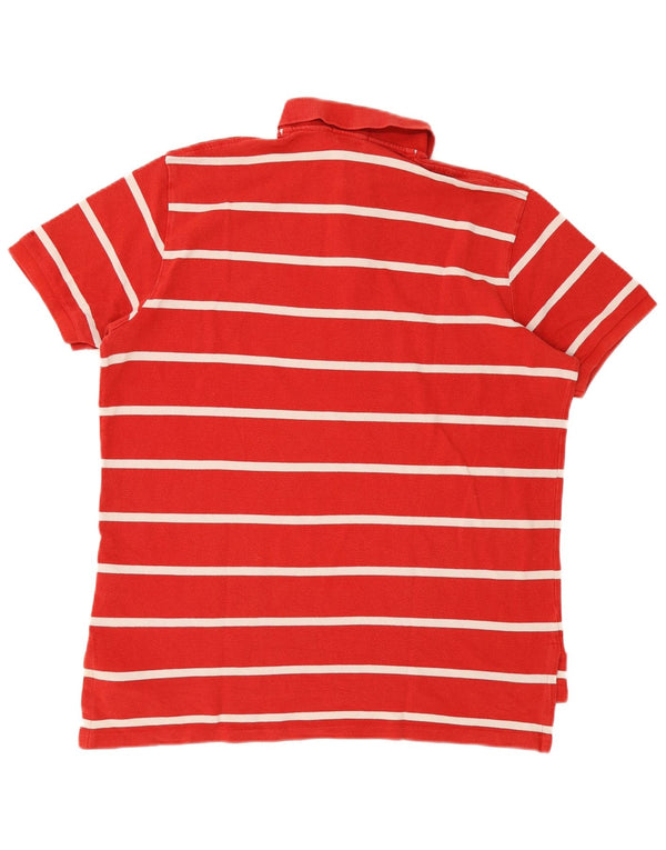 Polo Ralph Lauren Mens Custom Fit Polo Shirt XL Red Striped Cotton