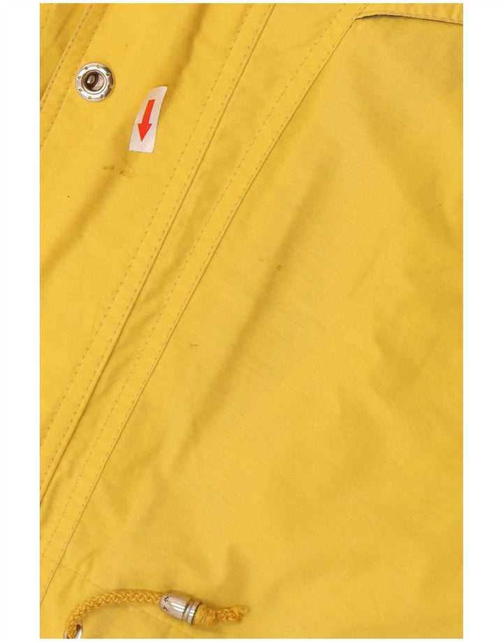 Polbot Mens Hooded Rain Jacket UK 38 Medium Yellow Polyester