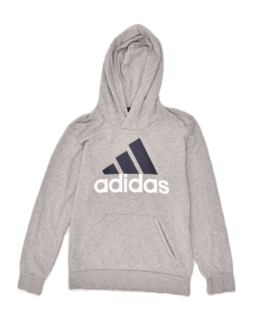 ADIDAS Mens Graphic Hoodie Jumper Small Grey Cotton | Vintage Adidas | Thrift | Second-Hand Adidas | Used Clothing | Messina Hembry 