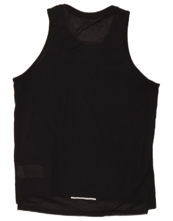 Nike Womens Dri Fit Vest Top UK 14 Medium Black Polyester