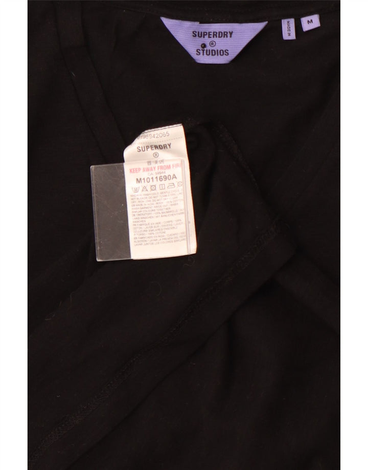 SUPERDRY Mens T-Shirt Top Medium Black Cotton