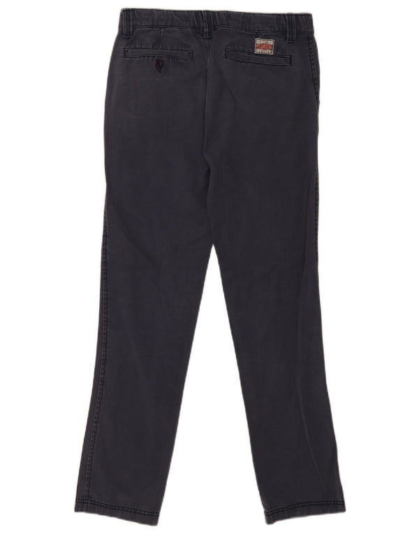 Fat Face Girls Slim Chino Trousers 12-13 Years W28 L28 Navy Blue Cotton