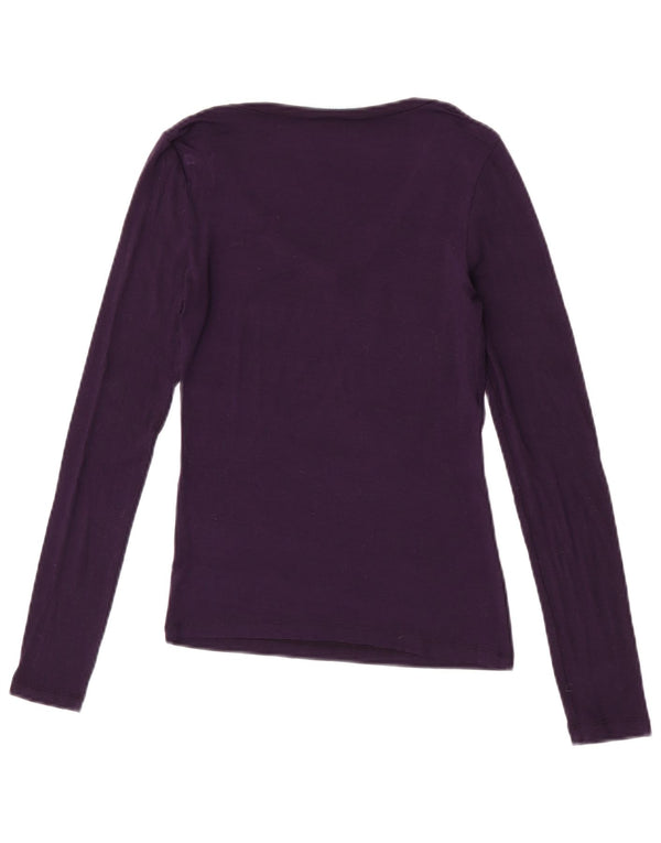 Guess By Marciano Womens Graphic Top Long Sleeve US 1 XS Purple
