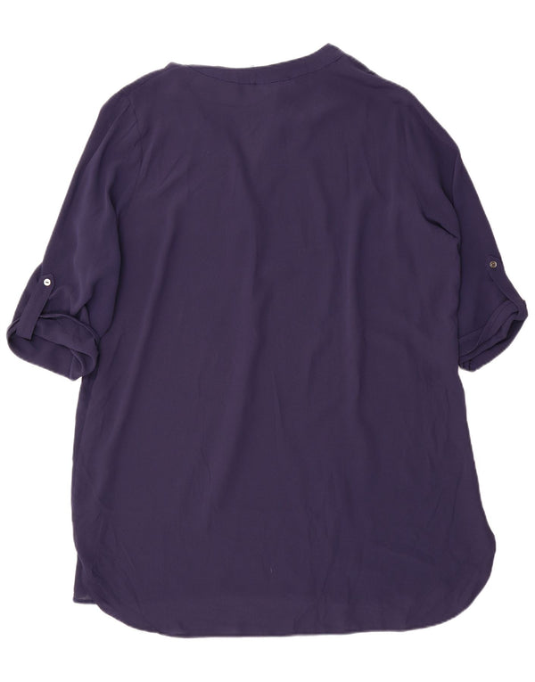 M&Co Womens 3/4 Sleeve Oversized Tent Dress UK 16 Large Navy Blue Polyester