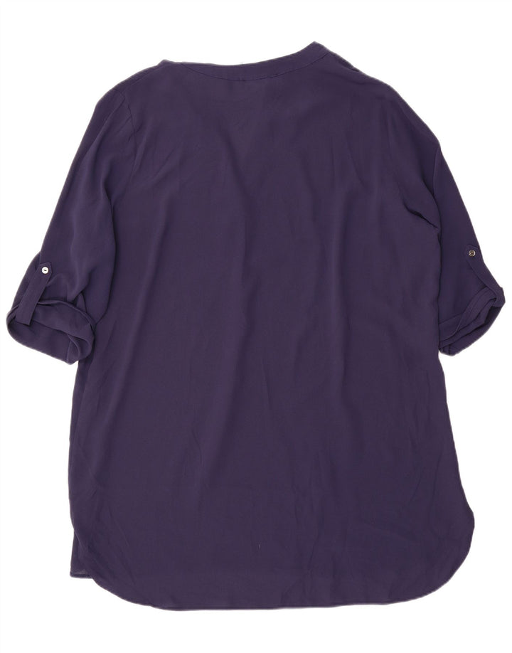 M&Co Womens 3/4 Sleeve Oversized Tent Dress UK 16 Large Navy Blue Polyester