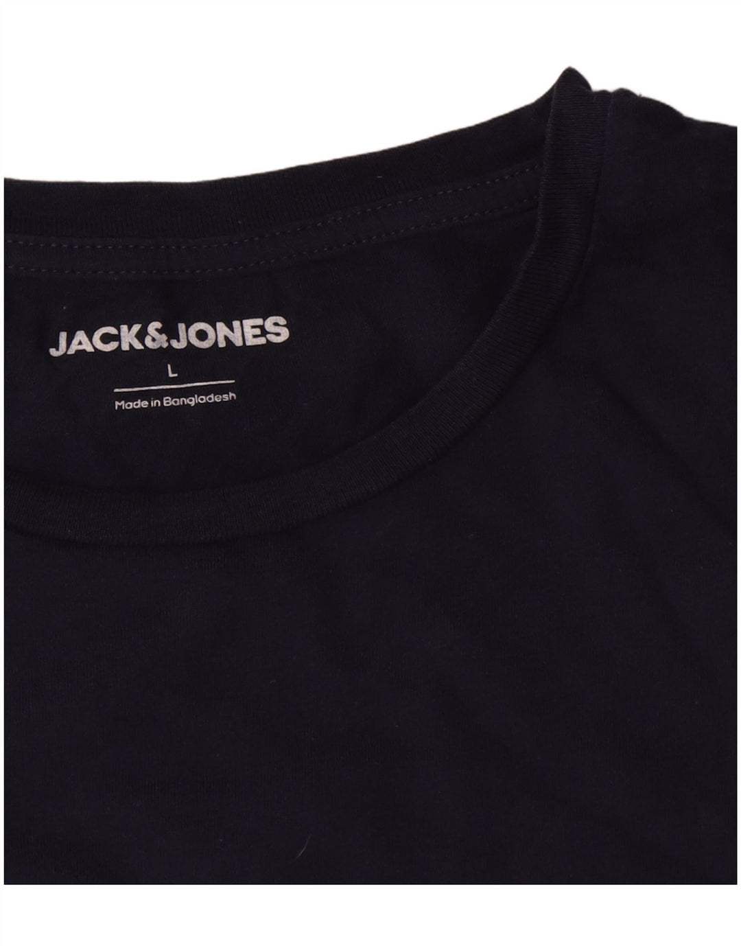 Jack & Jones Mens T-Shirt Top Large Navy Blue Cotton