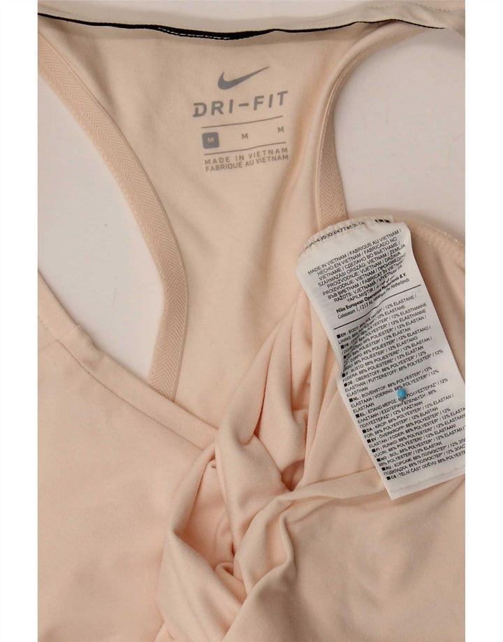 Nike Womens Dri Fit Vest Top UK 12 Medium Pink Polyester