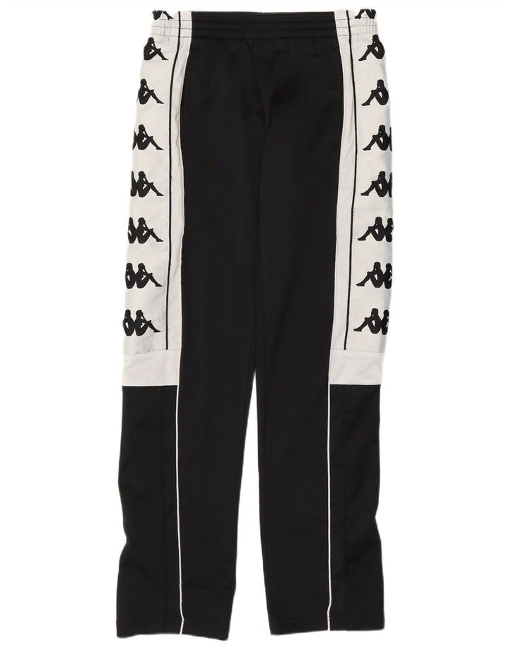Kappa Mens Graphic Tracksuit Trousers Small  Black Polyester