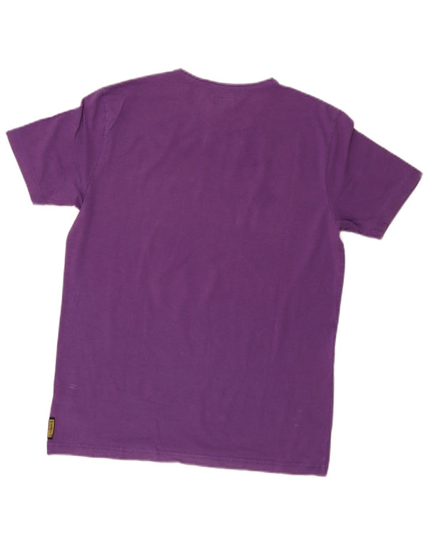 Armani Jeans Womens Graphic T-Shirt Top UK 20 2XL Purple Cotton