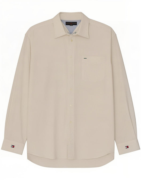 Tommy Hilfiger Mens Shirt Large White Cotton