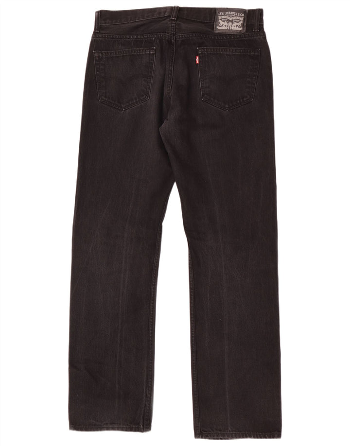 Levi's Mens Straight Jeans W34 L34 Black Cotton